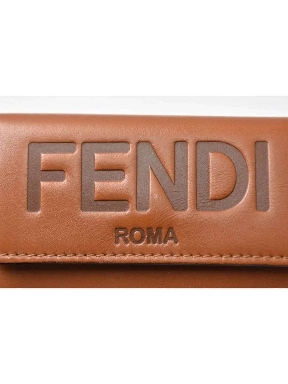 Fendi Wallet Mini Trifold Aayz Soft Leather Brown